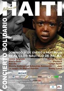 Cartel Concierto Solidario Mallorca con Haiti, otro Post Data