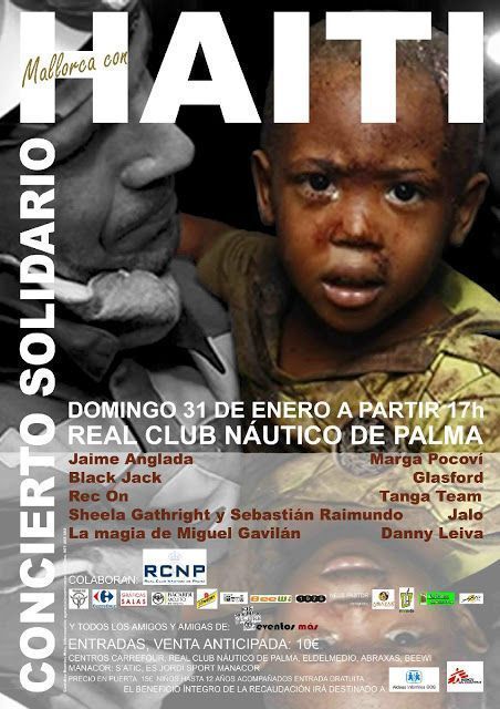 Cartel Concierto Solidario Mallorca con Haiti, otro Post Data