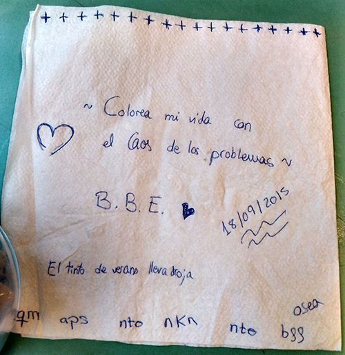 mi servilleta, otro Post Data, mensaje