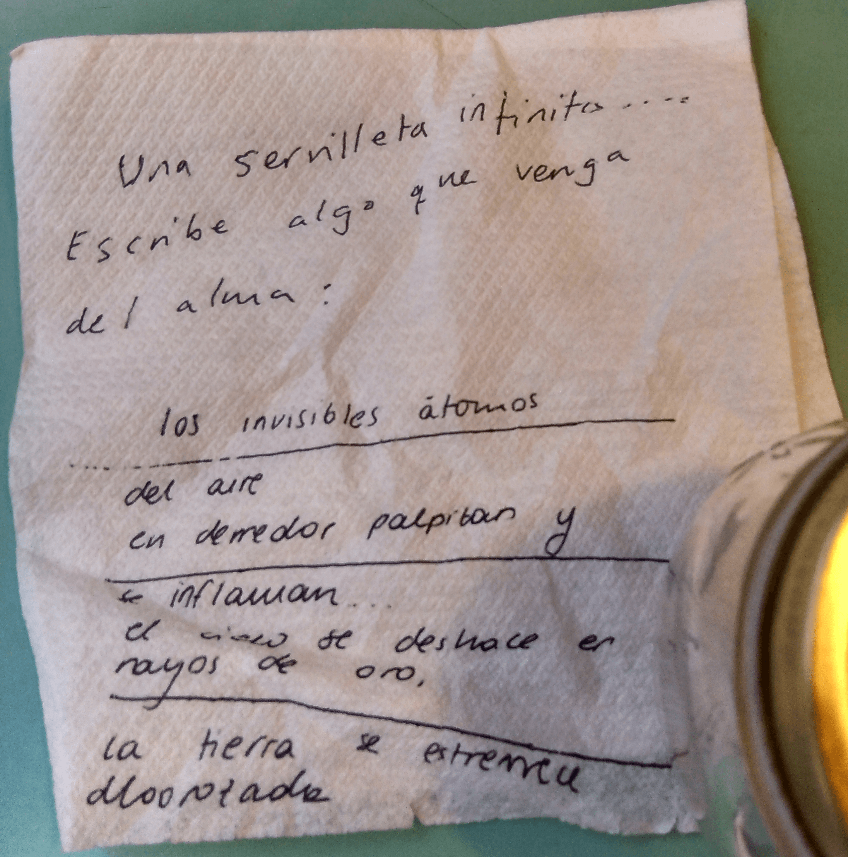 Servilleta Con Mensaje Otro Post Data Una Servilleta Infinita