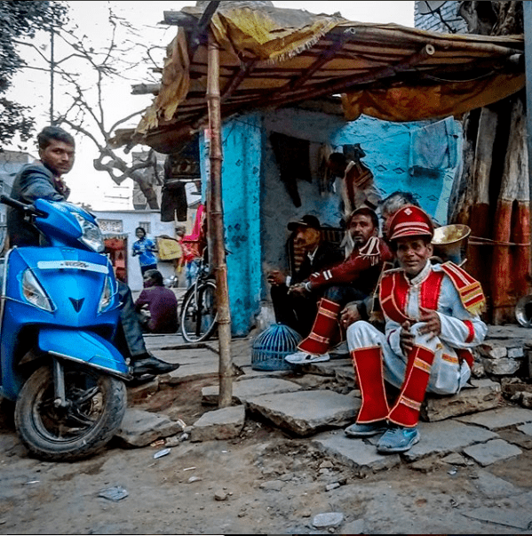 escenas de India, rickshaw, muerte, Ganges
