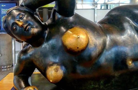 la teta izquierda, estatua Botero, otro Post Data, Palma, Mallorca