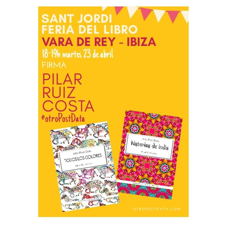 Firma de libros otro Post Data, Pilar Ruiz Costa Diada de sant Jordi, Feria del Libro