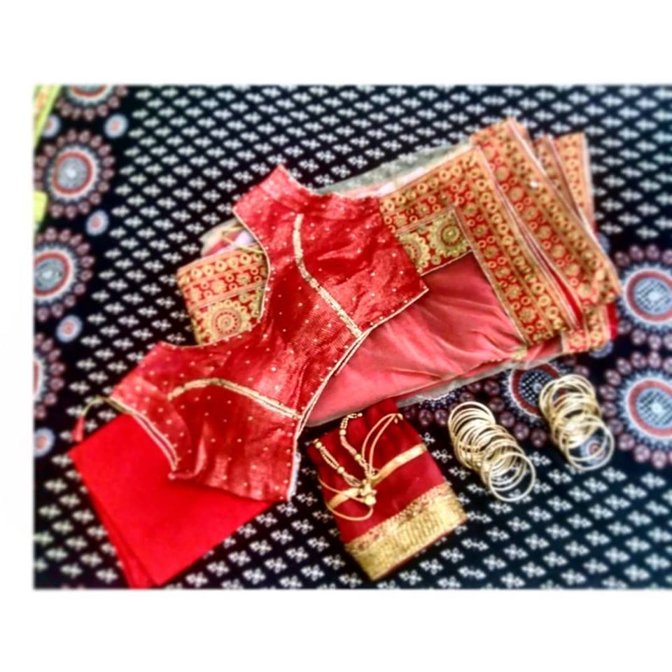 el vestido de boda, otro Post Data, sari, rojo, India